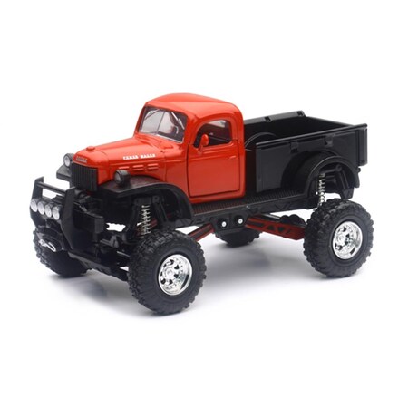 Newray 1946 Dodge Power Wagon In Red And Black With Lifted Suspension 12PK 54516